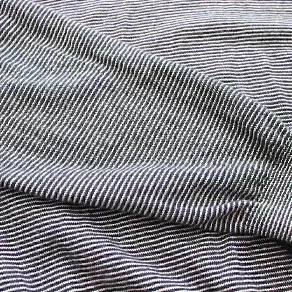 Bobby Jones Men's Medium Cashmere Blend Black White Striped V-Neck Sweater